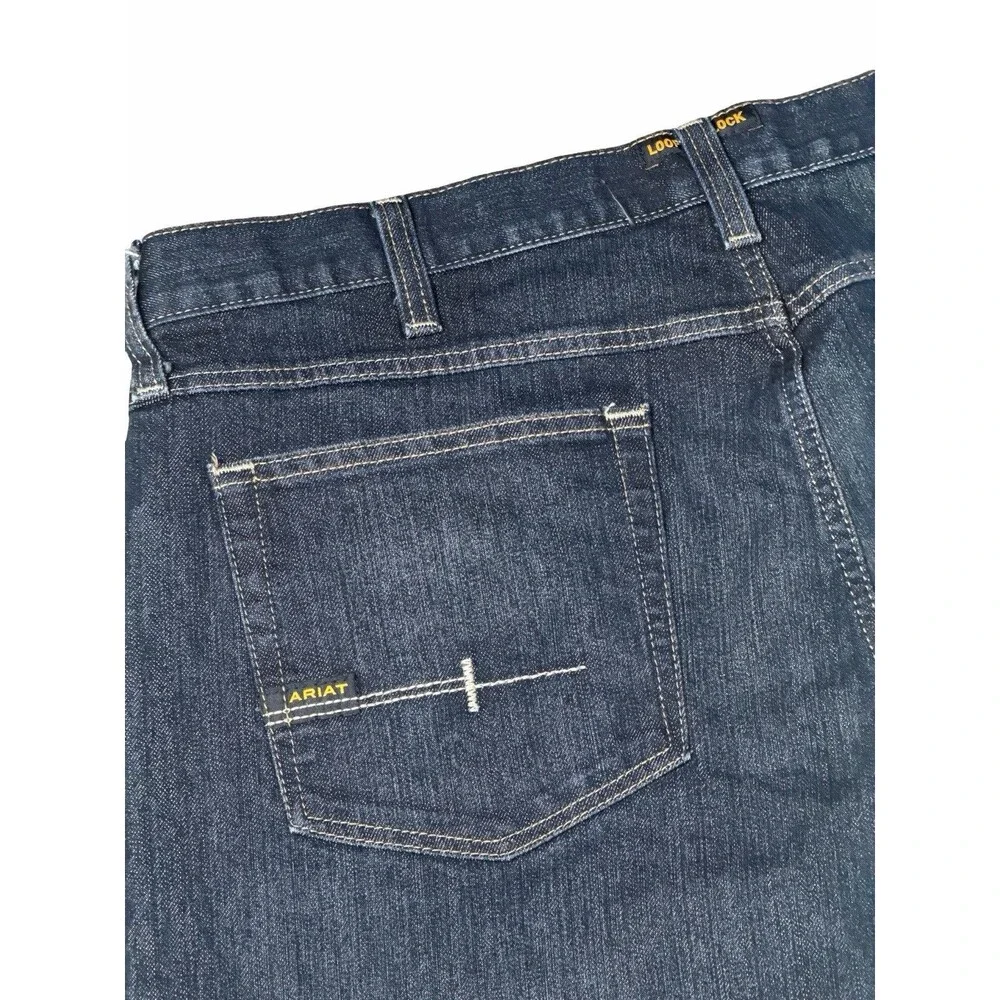 Ariat Rebar M5 Jeans Men's 40x36 Dark Blue Straight Work Durable Denim NWOT - Picture 7 of 13